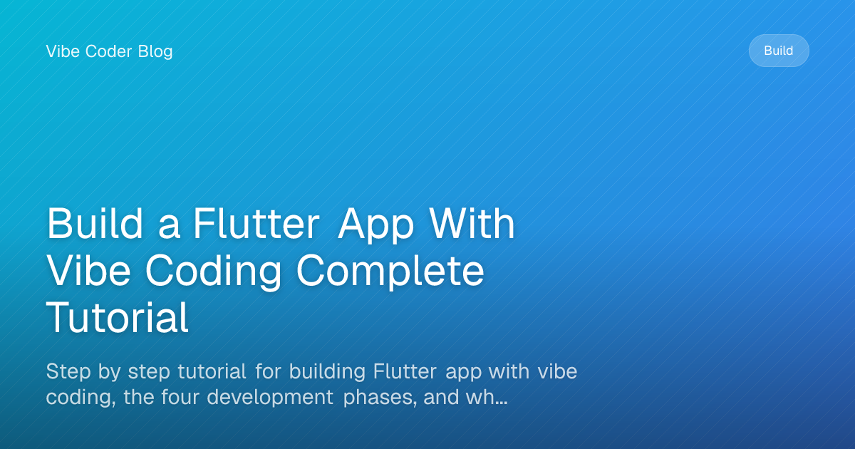 Build a Flutter App With Vibe Coding Complete Tutorial - Step by step ...