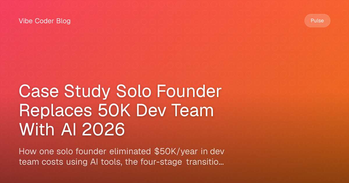 Case Study Solo Founder Replaces 50K Dev Team With AI 2026 - How one ...