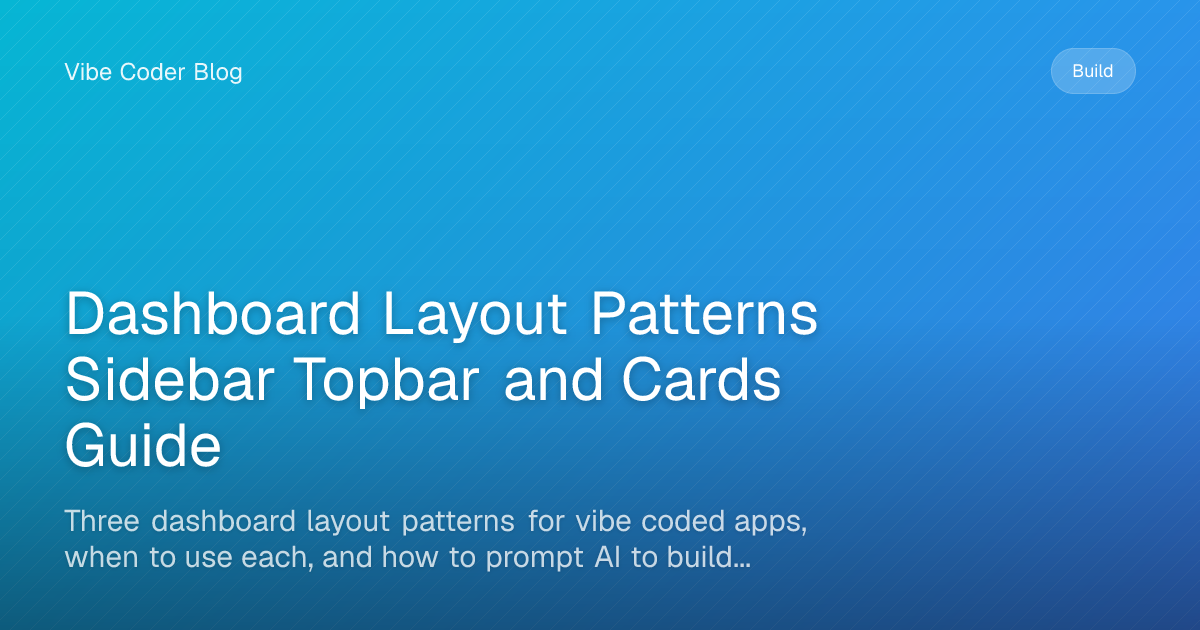 Dashboard Layout Patterns Sidebar Topbar and Cards Guide - Three ...