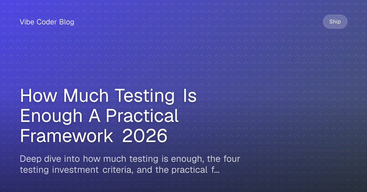 How Much Testing Is Enough A Practical Framework 2026 - Deep dive into ...