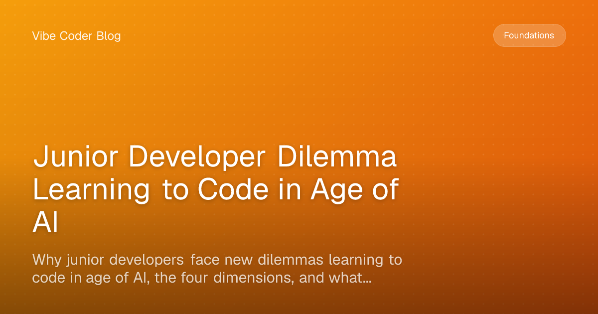 Junior Developer Dilemma Learning to Code in Age of AI - Why junior ...