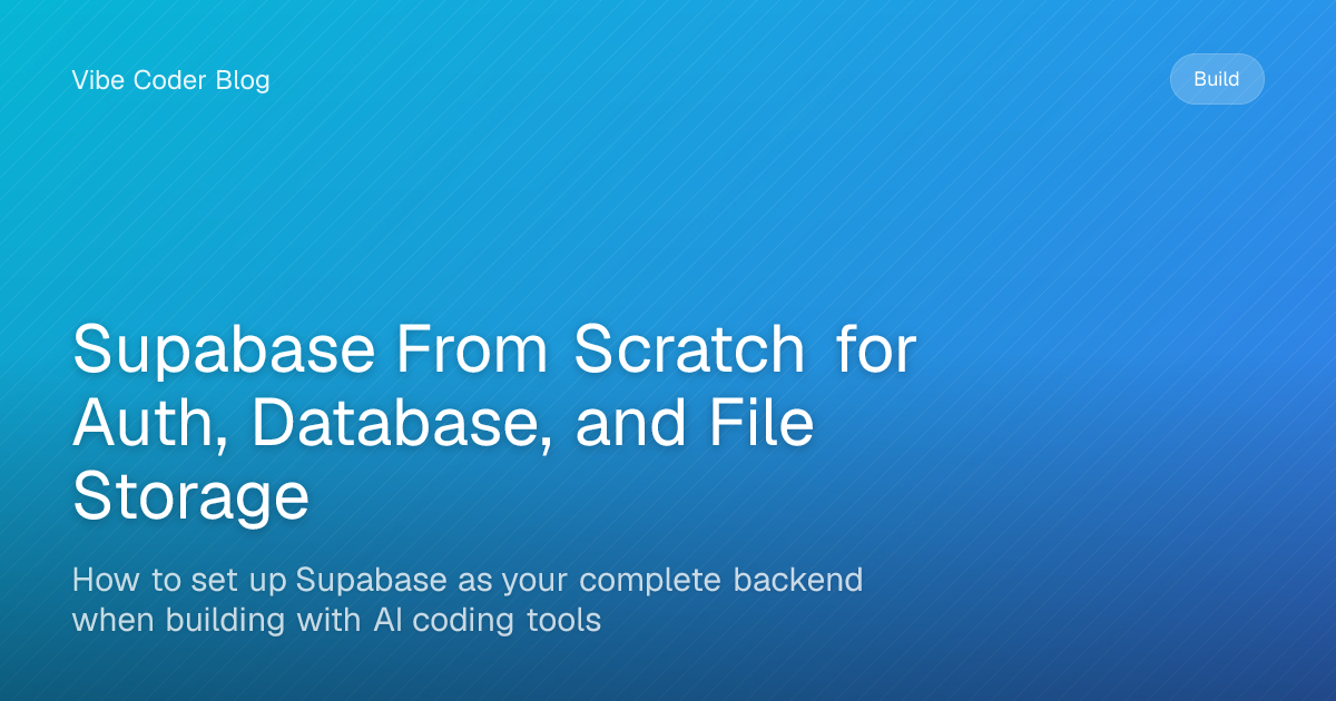 Supabase From Scratch for Auth, Database, and File Storage - How to set ...