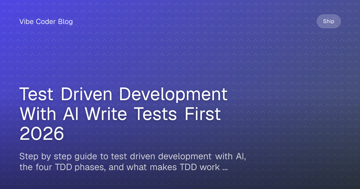 Test Driven Development With AI Write Tests First 2026 - Step by step ...